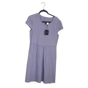 St. John textured Santana knit dress in a lavender color,